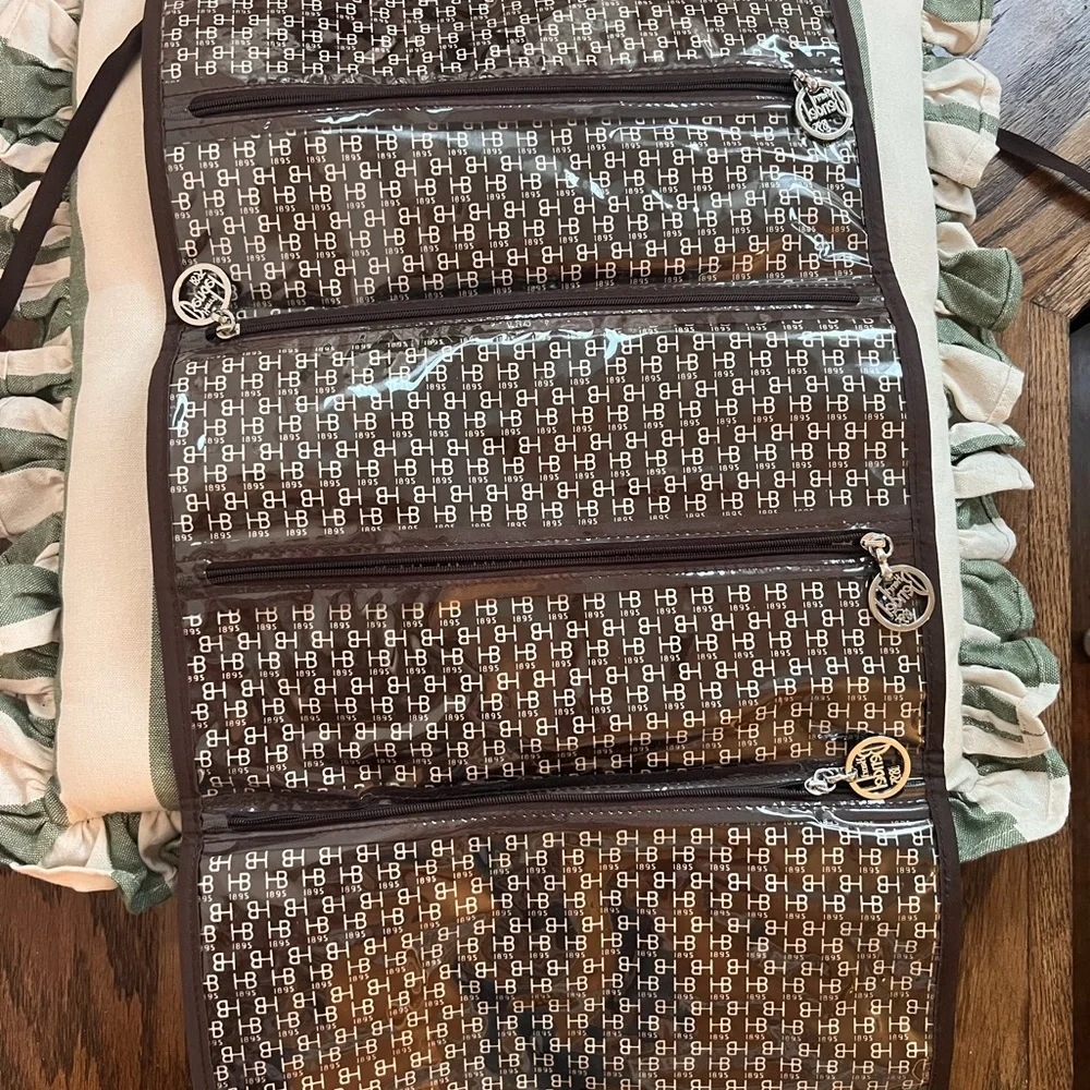 Henri Bendel Brown and White Travel Jewelry Case - Picture 2 of 5